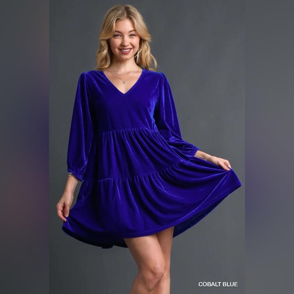 Velvet babydoll dress